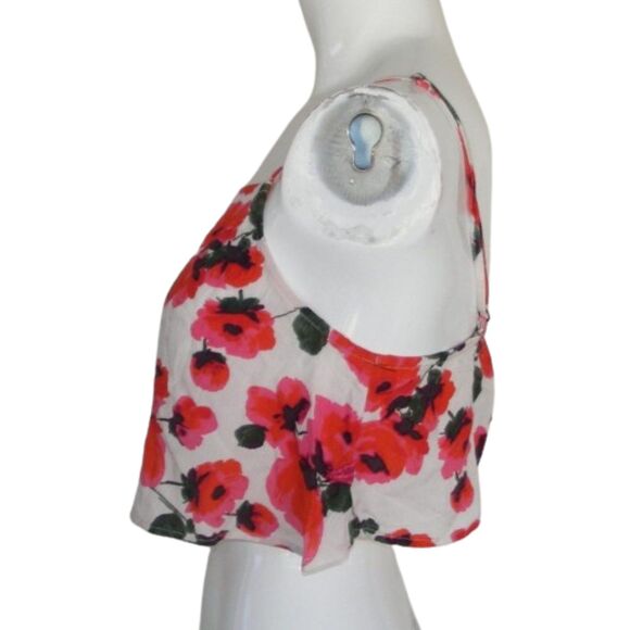 BILLABONG Swim cover/Camisole, M, Cropped, White/Red Floral, Straps - Picture 9 of 11
